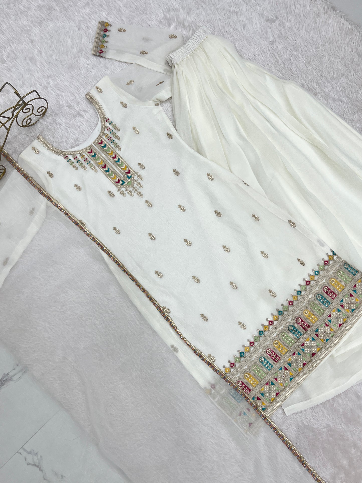 PURE SOFT CRUNCHY SILK FABRIC ANARKALI
