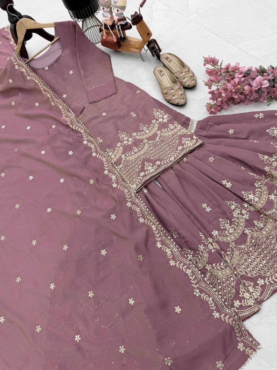 VÊTEMENTS DE COURSE TENDANCE HAUT EN FAUSSE GEORGETTE BRODERIE EN FIL DE COTON