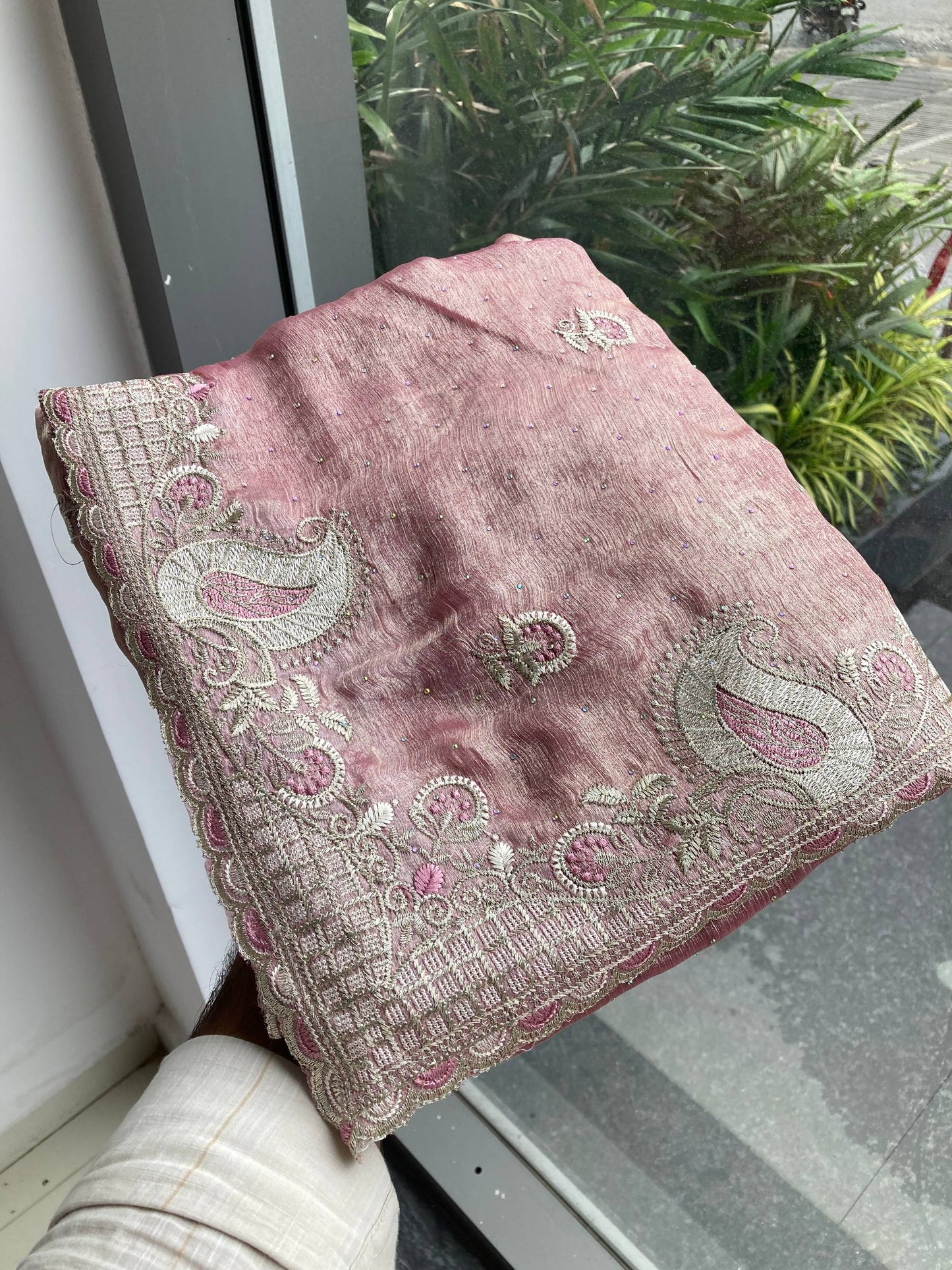 Suche jemanden für einen schönen Sari in der gleichen Farbe