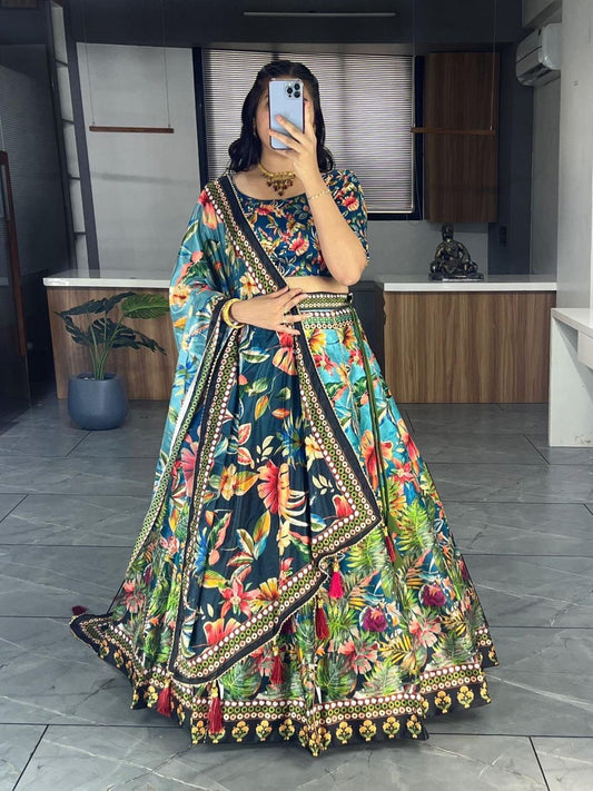Célébrez le charme de la culture indienne avec ce magnifique ensemble lehenga