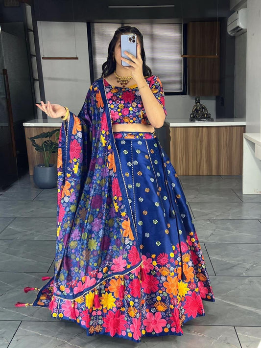 Célébrez le charme de la culture indienne avec ce magnifique ensemble lehenga