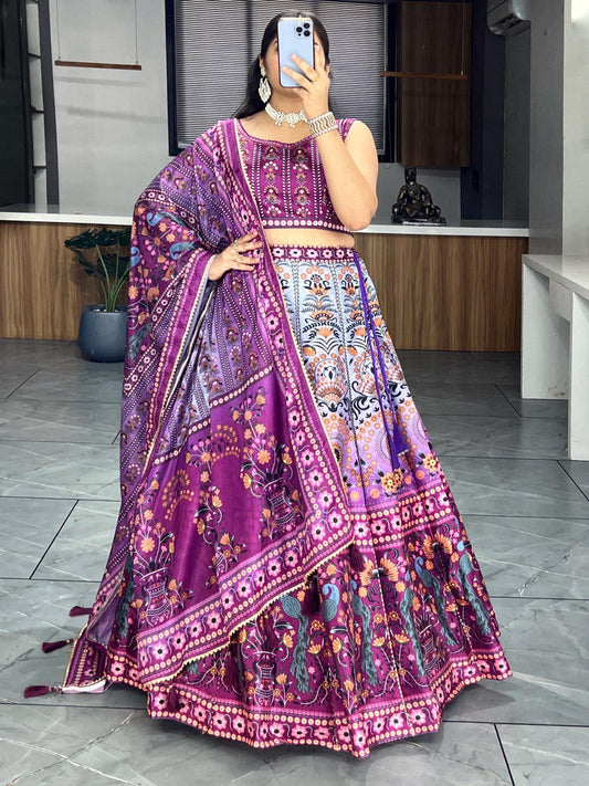 Célébrez le charme de la culture indienne avec ce magnifique ensemble lehenga