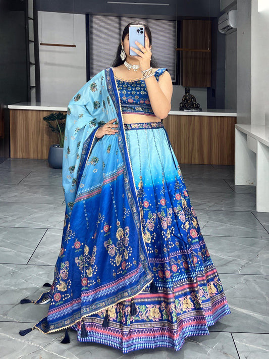 Célébrez le charme de la culture indienne avec ce magnifique ensemble lehenga