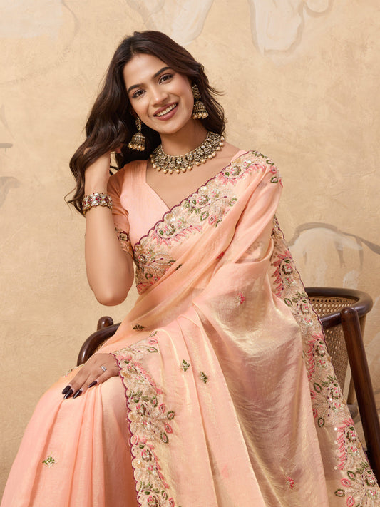 Party Wear Soft Fendy Chiffon Saree
