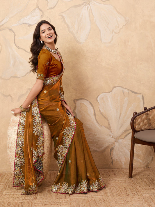 Party Wear Soft Fendy Chiffon Saree