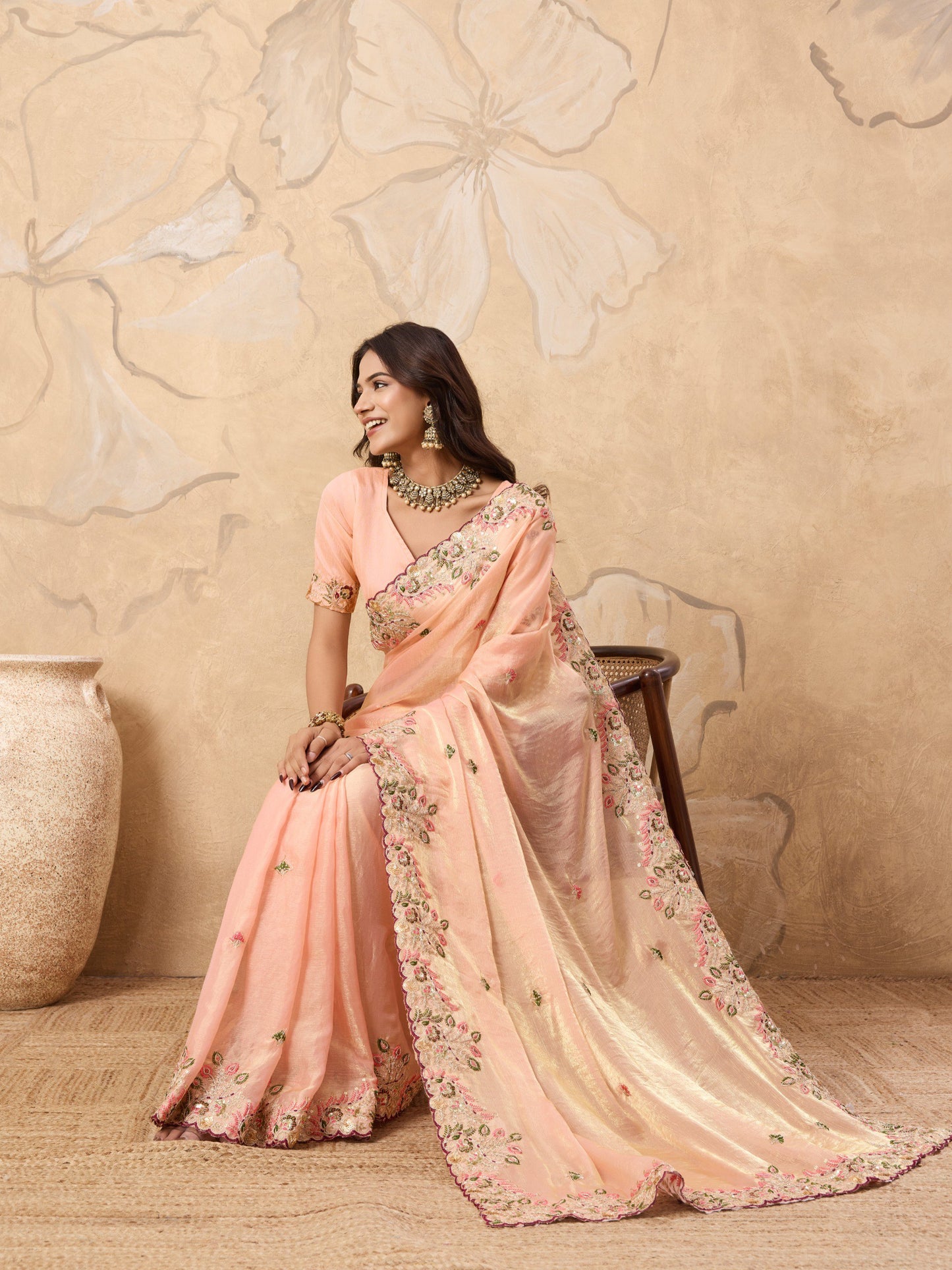 Party Wear Soft Fendy Chiffon Saree