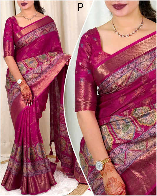 Effortless elegance meets vibrant charm with this Designer printed beauty