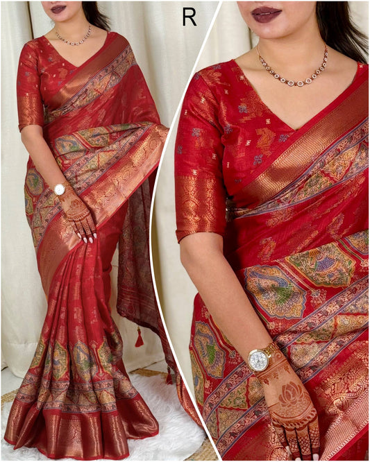 Effortless elegance meets vibrant charm with this Designer printed beauty
