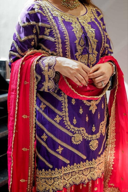 New Designer Party Top Sharara & Dupatta Set