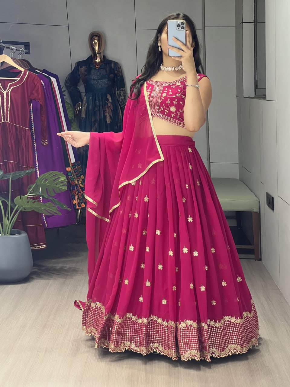 Elegance meets Class in this embroidery lehenga