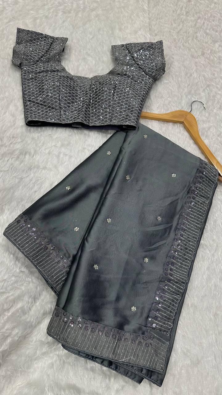 Suche jemanden für ein wunderschönes Designer-Sari in der gleichen Farbe