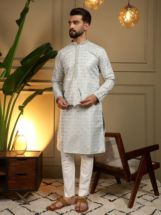 Heavy Jacquard Presenting Men's Kurta Pyjama