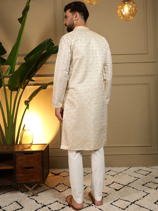 Heavy Jacquard Presenting Men's Kurta Pyjama