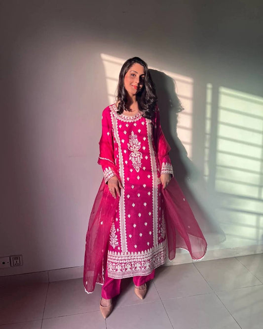 New Designer Party Top Pent & Dupatta Set