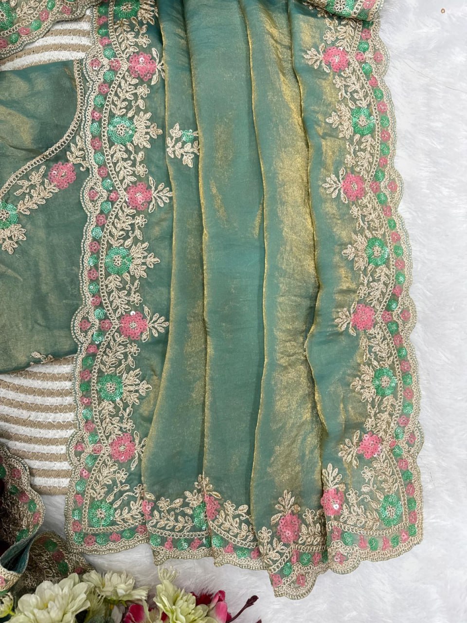 HEAVY SOFT FANDY SATIN SILK SAREE