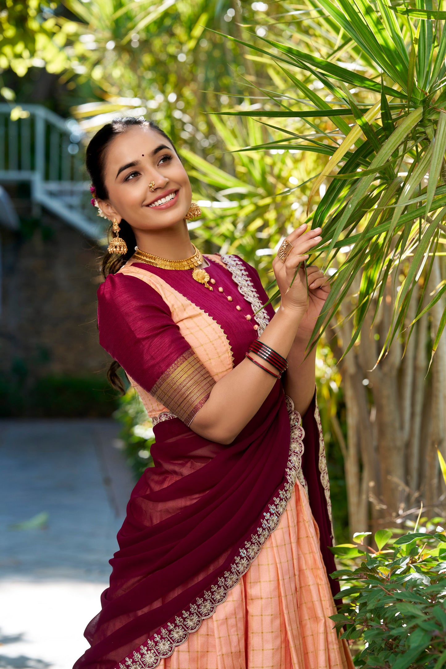 Zari Chex Chex With Zari Weaving Work Choli