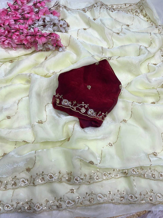 Fandy sattin Presents New Bollywood Trending Design Saree