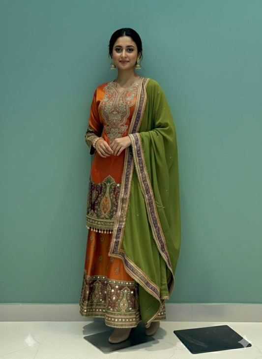 PRESERNTING NEW READY TO WEAR COLLECTION WITH EMBROIDERY WORK PLAZZO