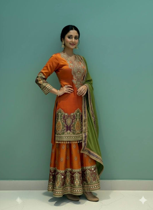 PRESERNTING NEW READY TO WEAR COLLECTION WITH EMBROIDERY WORK PLAZZO