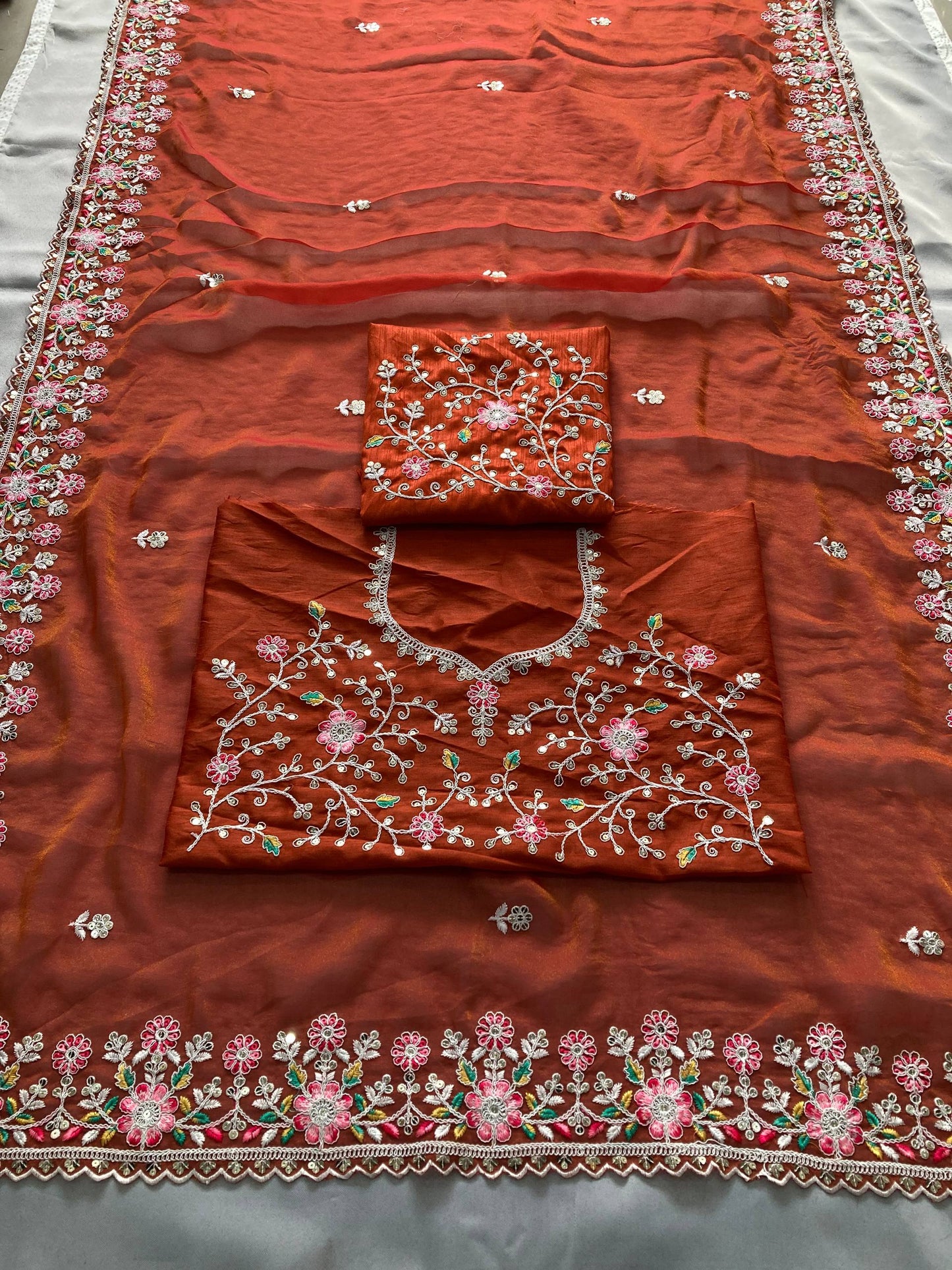 Wedding Special Party Wear Soft NxC Moss chiffon saree