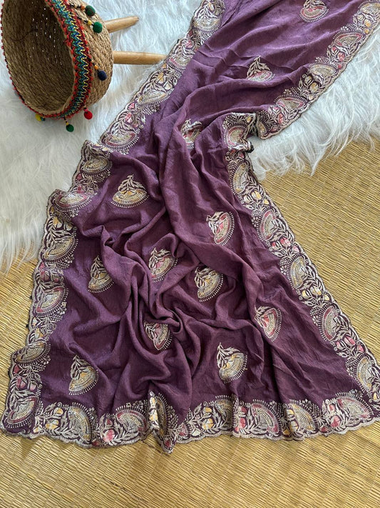 Superb Soft Refined Crunchy crush georgett base fabric Saree