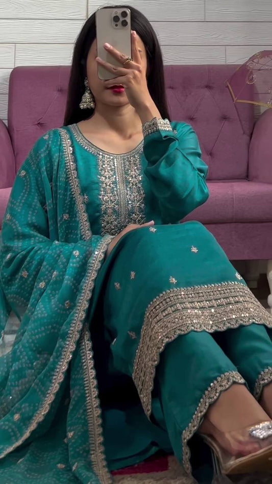 NEW LUNCH DESIGNER SEQUENCE EMBROIDERED WORK TOP