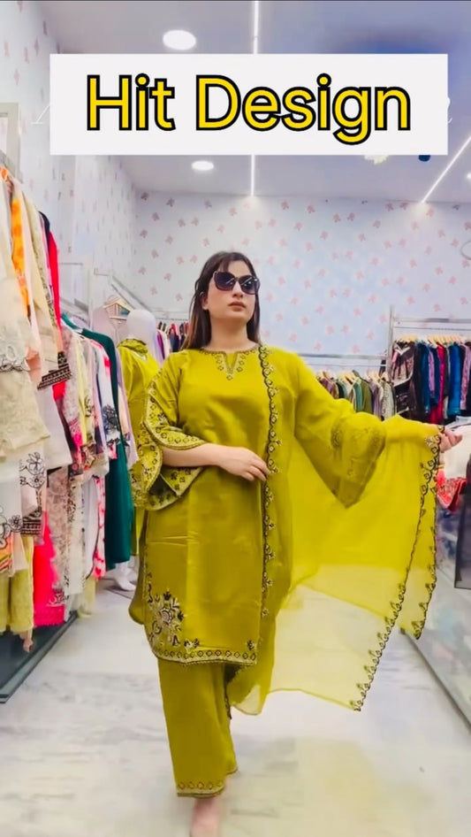 PREMIUM DESIGNER READYMADE TOP PANT & DUPATTA COLLECTION