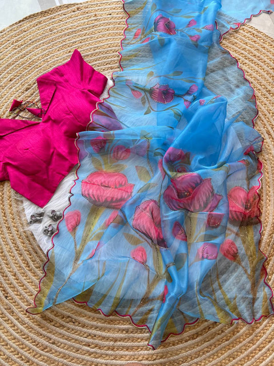 Premium Organza with excellent Colour combinations Saree