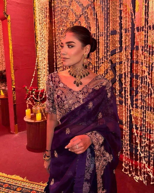 Pure Rangoli silk with coding pallu Embroidered work Saree