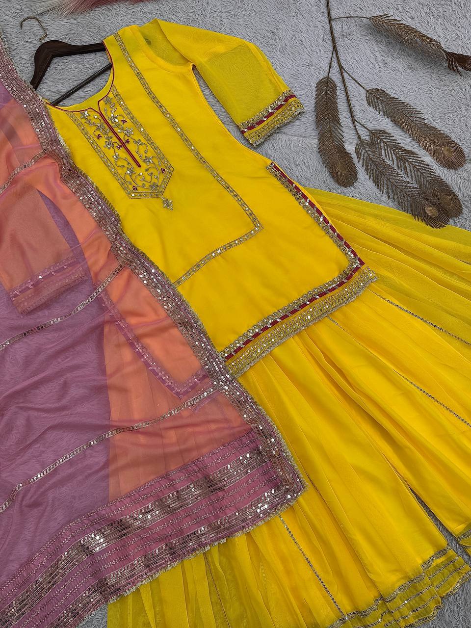 PRESERNTING NEW READY TO WEAR DESIGN HEAVY EMBROIDERY PLAZZO