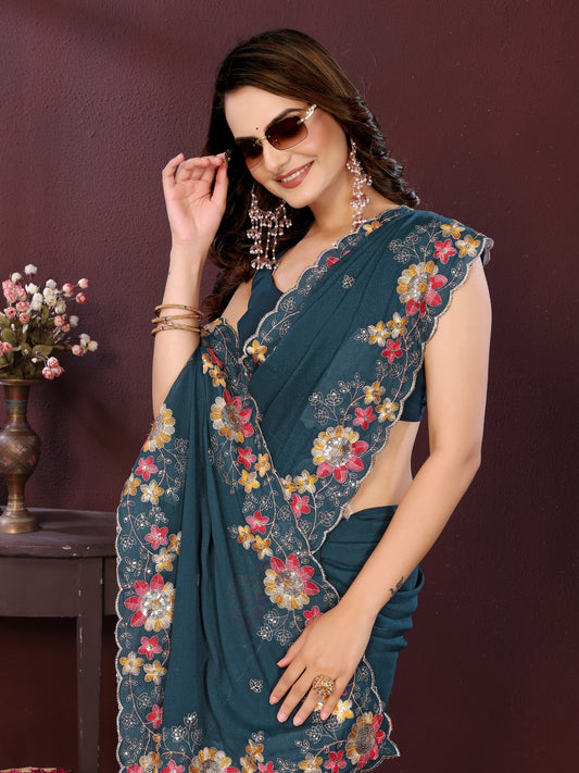 Party Wear Soft Star Georgette Saree