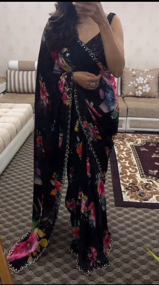 Presenting You Most Beautiful Latest Pure Handwork Saree Collection