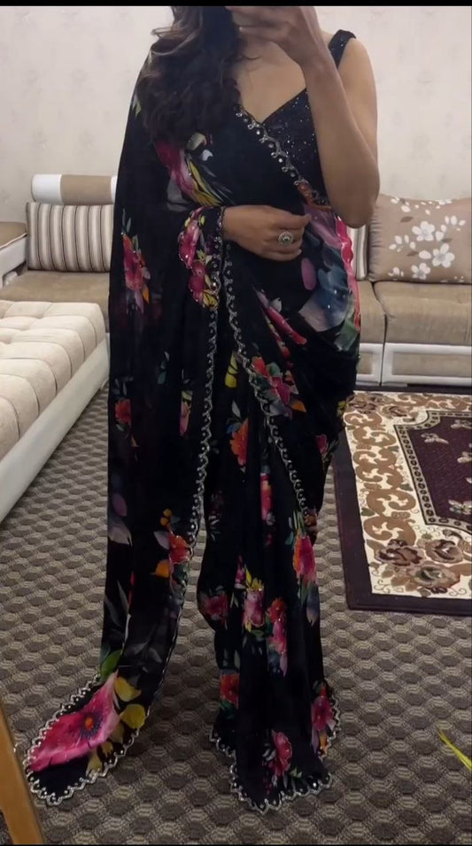 Presenting You Most Beautiful Latest Pure Handwork Saree Collection