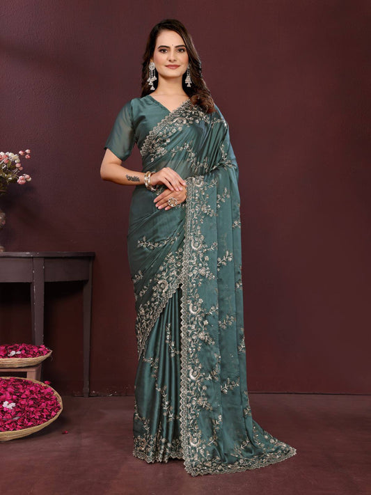 Party Wear rangoli silk Saree