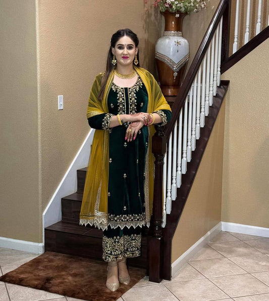 EXCLUSIVE 3 PIECE KURTA PLAZZO PAIR