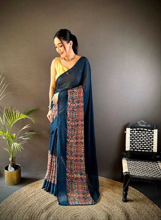 Fancy Georgette Saree with beautiful Sequence work Saree