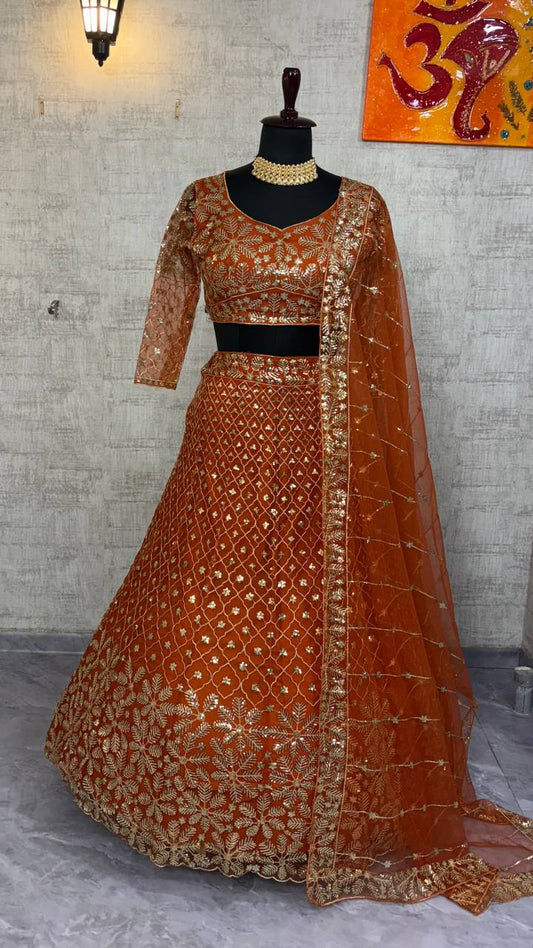 Launching 4 meter flared Butterfly Net Lehenga