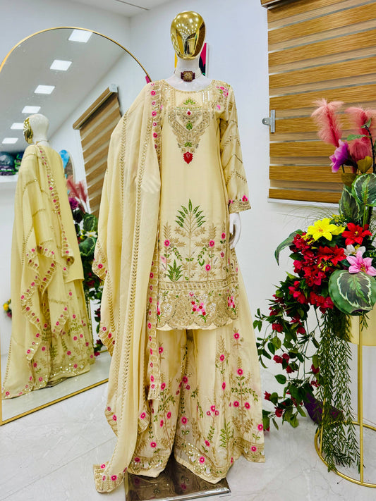 New Designer Party Sharara Suit & Dupatta Set