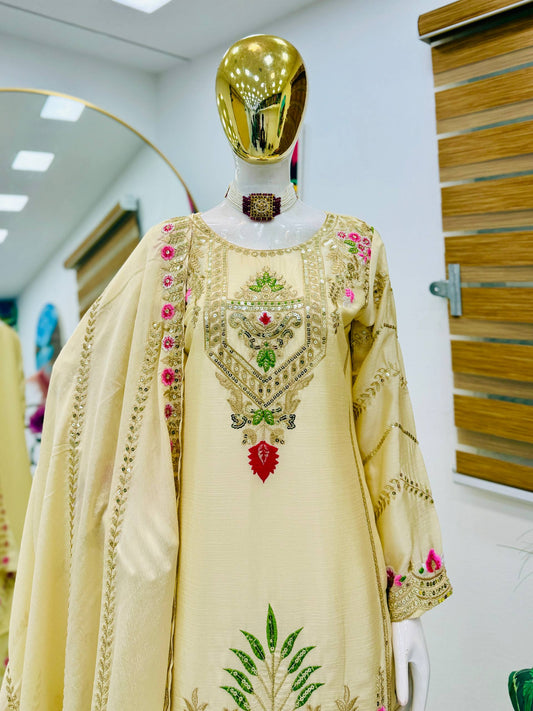 New Designer Party Sharara Suit & Dupatta Set