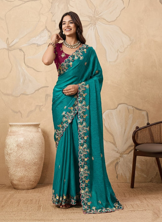 Party Wear Soft Fendy Chiffon Saree