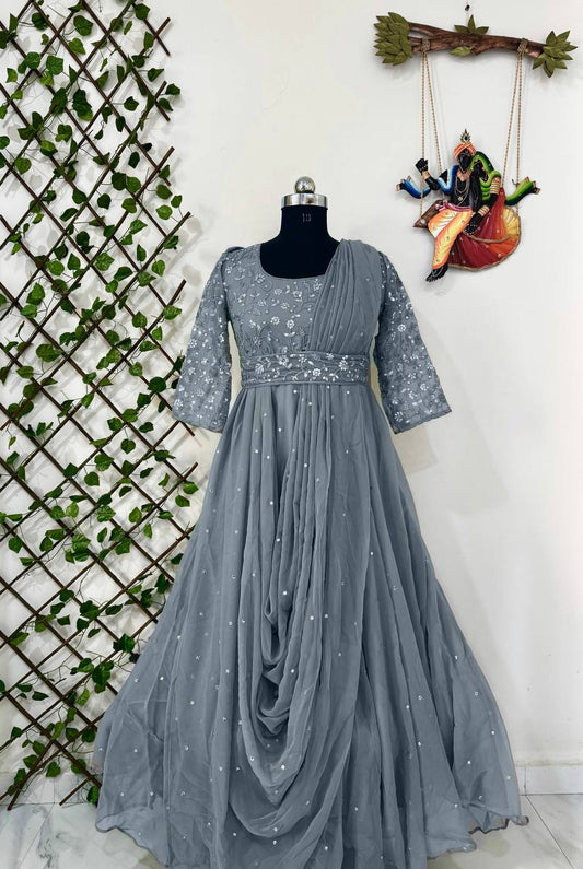 VÊTEMENTS DE COURSE TENDANCE HAUT EN FAUSSE GEORGETTE BRODERIE EN FIL DE COTON