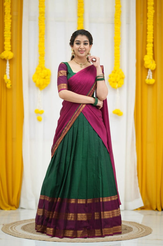Kanjivaram Silk Zari Weaving Work Lehenga
