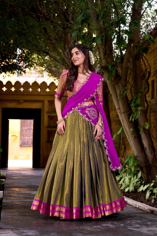 Special moments in a Kanchipuram silk lehenga