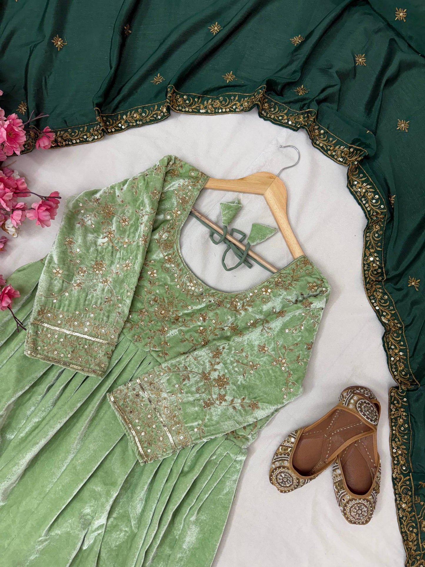 LAUNCHING NEW DESIGNER VELVET ANARKALI GOWN