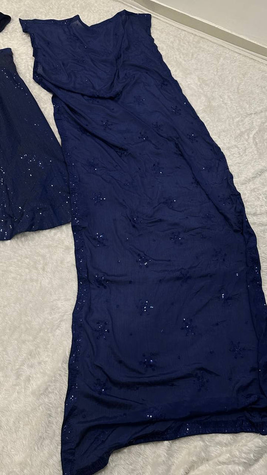 Turn Heads and Steal heart in this Gorgeous Sequins Lehenga Set