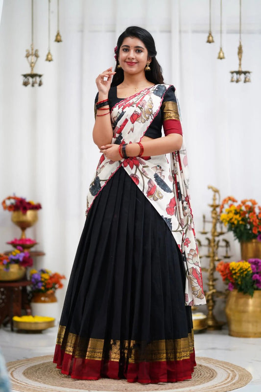 Kanjivaram Silk Zari Weaving Work Lehenga