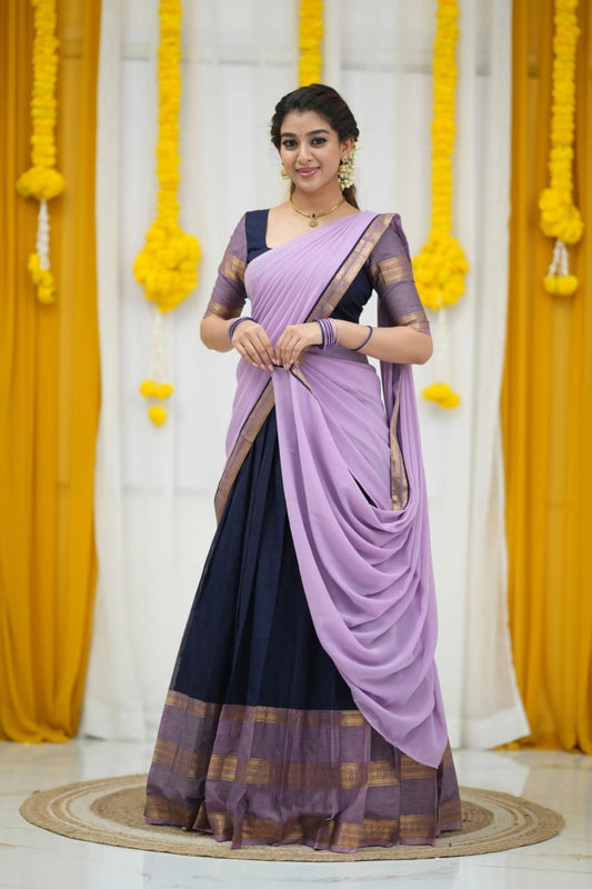 Kanjivaram Silk Zari Weaving Work Lehenga
