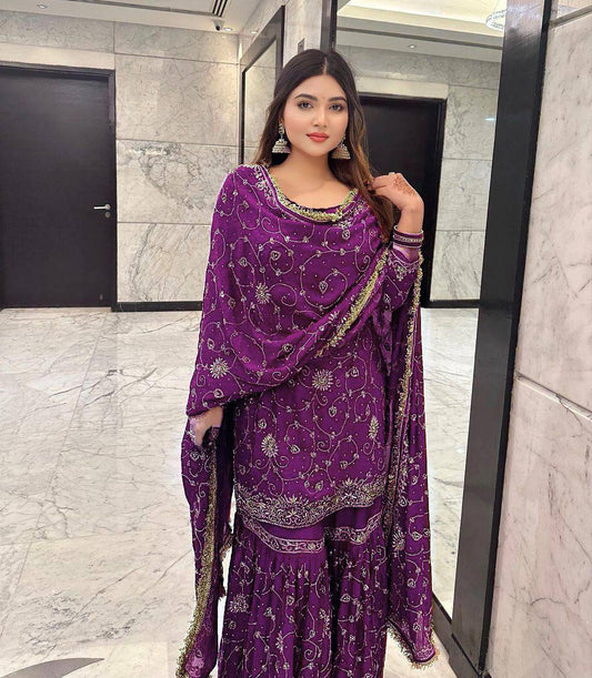 VÊTEMENTS DE COURSE TENDANCE HAUT EN FAUSSE GEORGETTE BRODERIE EN FIL DE COTON