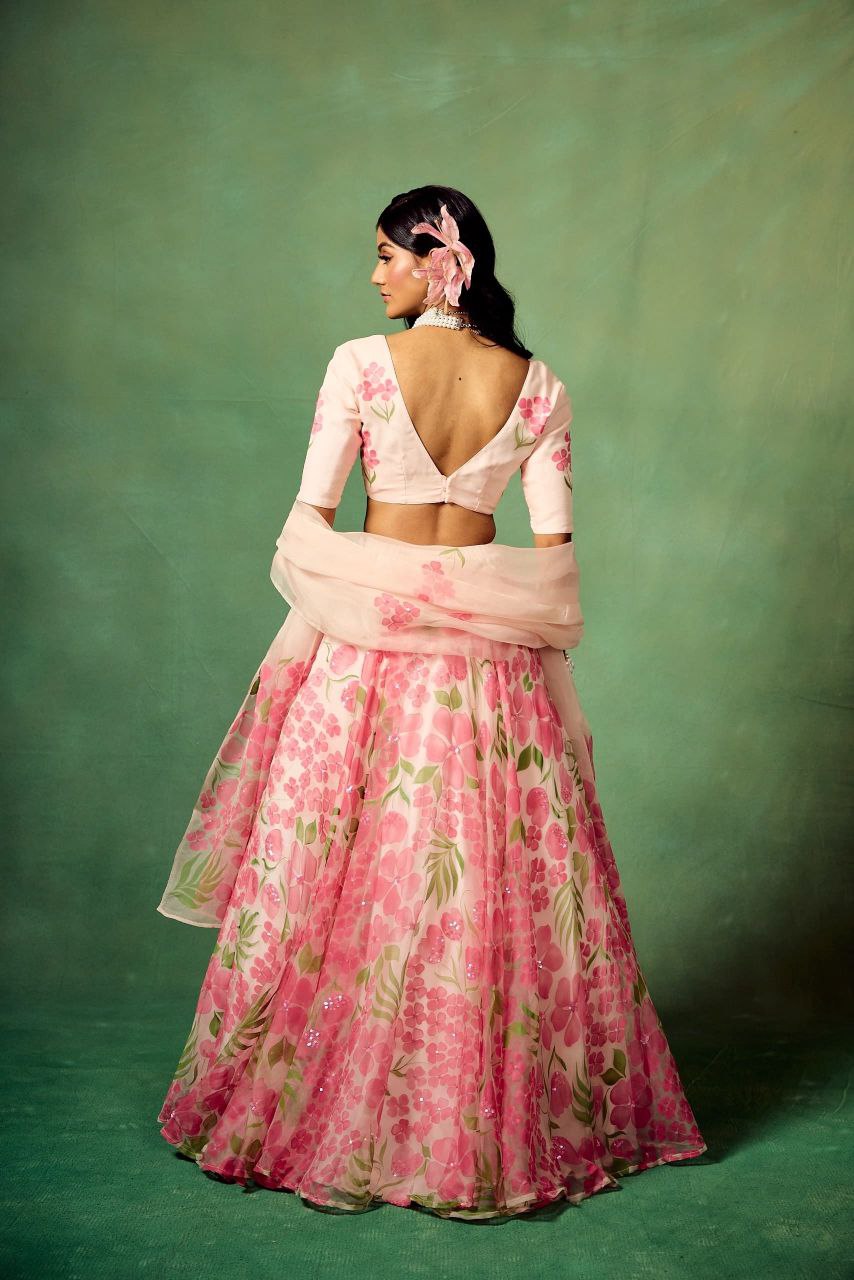 Premium Taby Silk With Beautiful Floral Print