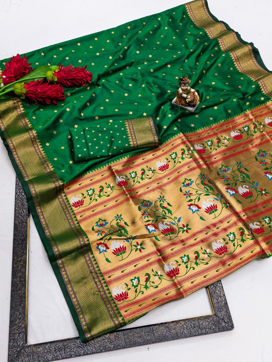Banarasi Lichi Silk Paithani saree